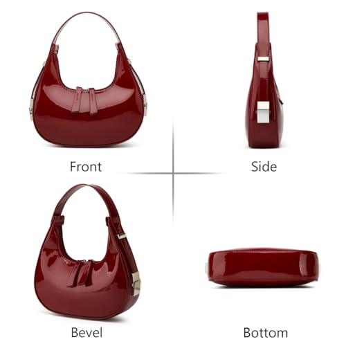 Caistre Women's Crescent Shoulder Bags Retro Y2k 90s Hobo Handbags Top Handle Y2k Underarm Bag Fashion Clutch Purses - Image 3