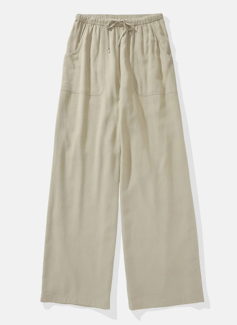 American Eagle High Waist Wide Leg Drawstrings Pants