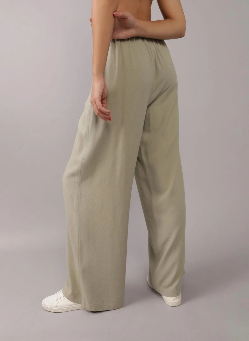 American Eagle High Waist Wide Leg Drawstrings Pants