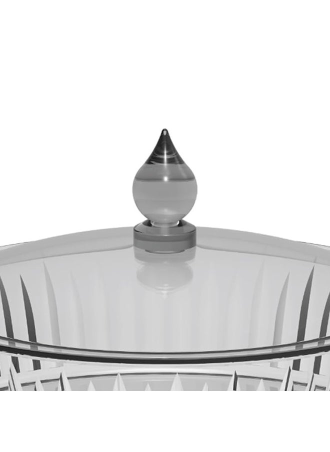 BLACKSTONE - Acrylic Round Tray Comes with Stylish Lid Suitable for Storing Small items 20CM - Image 1