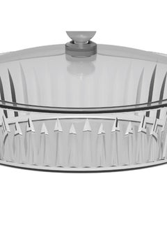 BLACKSTONE Acrylic Round Tray Comes with Stylish Lid Suitable for Storing Small items 20CM  - Image 4