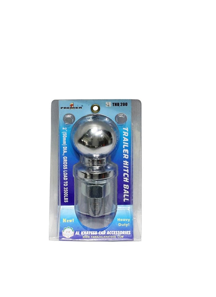 Al Khateeb P1 Universal Trailer Heavy Duty Chrome Hitch Ball 2" 50Mm Diameter, Gross Load To 3500Lbs 