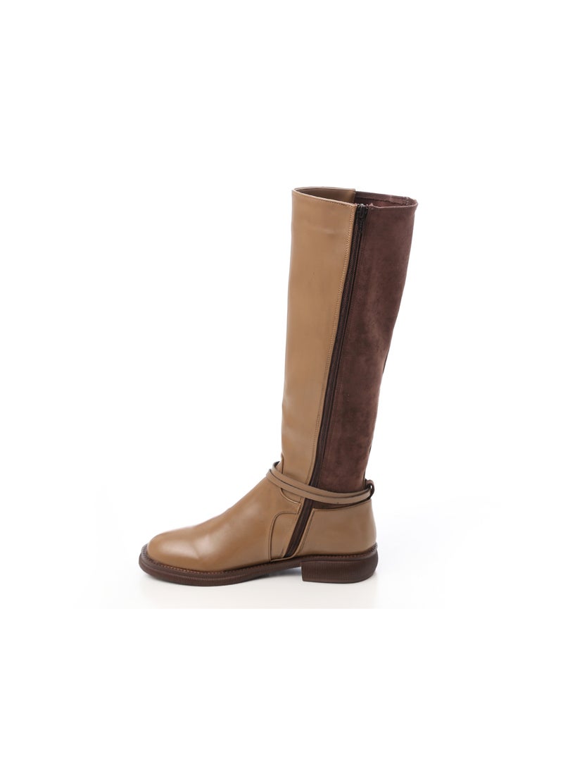 مستر.جو بوت طويل حريمي كافيه - Image 2