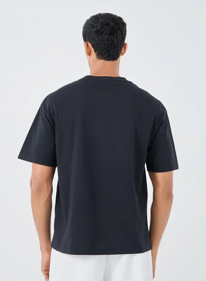 Styli Styli Slogan Print Crew Neck Oversized T-Shirt