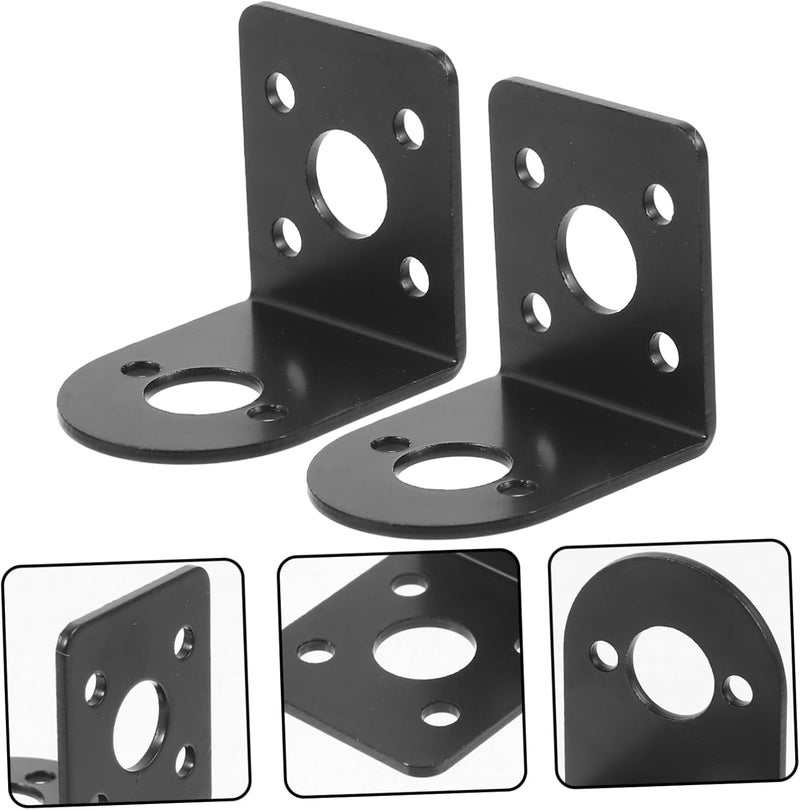 Angoily Motor Bracket Set 2pcs Motor Mounting Bracket L-Shape Holder for Stable Motor Mounting - Image 4