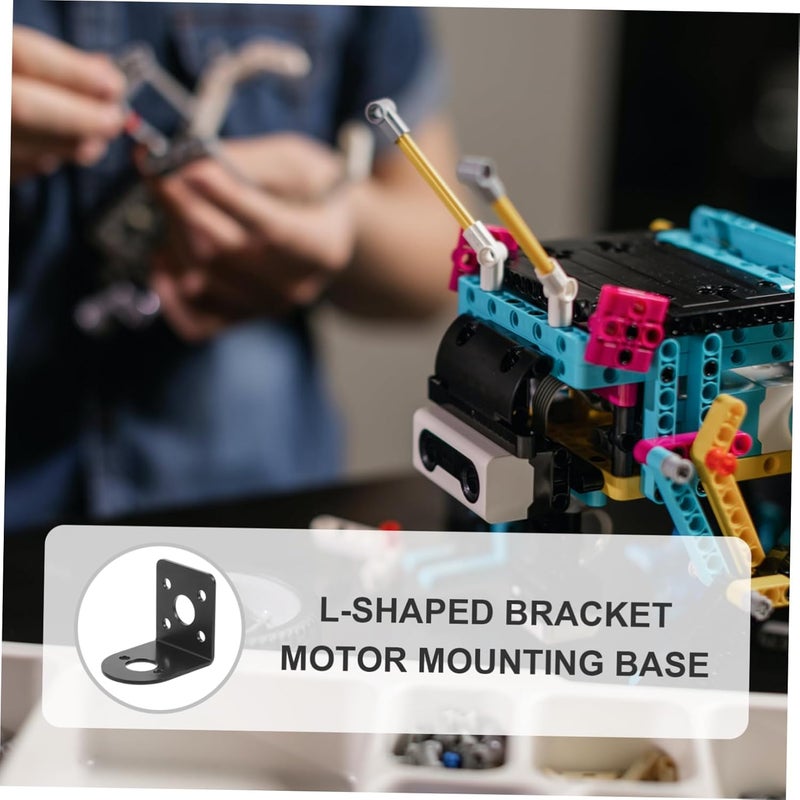 Angoily Motor Bracket Set 2pcs Motor Mounting Bracket L-Shape Holder for Stable Motor Mounting - Image 5