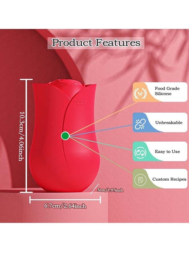 إسكدنيا فريدة من نوعها على شكل وردة الوجه الشباك ، جمال الوجه تدليك الوجه المكعب مضيئة ( أسود ) - Image 2