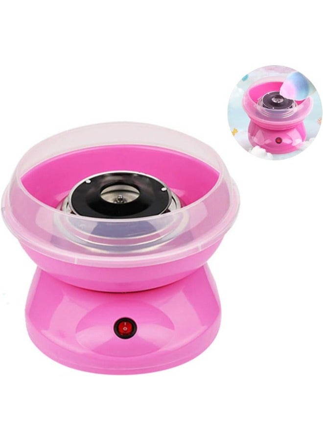 آلة غزل البنات المحمولة باللون الوردي – 500 واط لصنع الحلويات، مصنوعة من الفولاذ المقاوم للصدأ وPP، للاستمتاع بتحضير الحلويات في المنزل - Image 1