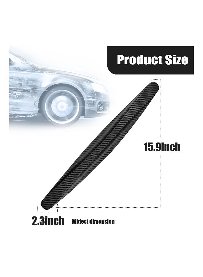 Generic 8Pcs Car Front Rear Bumper Protector Strip, Universal Carbon Fiber Textured Rubber Bumper Protector Strip, Suitable for Cars, SUVs, Trucks Bumper Protection Trim (Black)  - Image 3