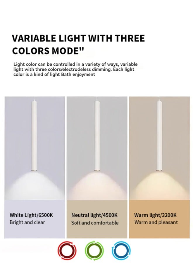 Modern Pendant Light Ceiling Lamp, Warm White, Hanging LED Tube Light, Chandelier Spot Light, for Kitchen, Bedroom, Living Room - Image 3