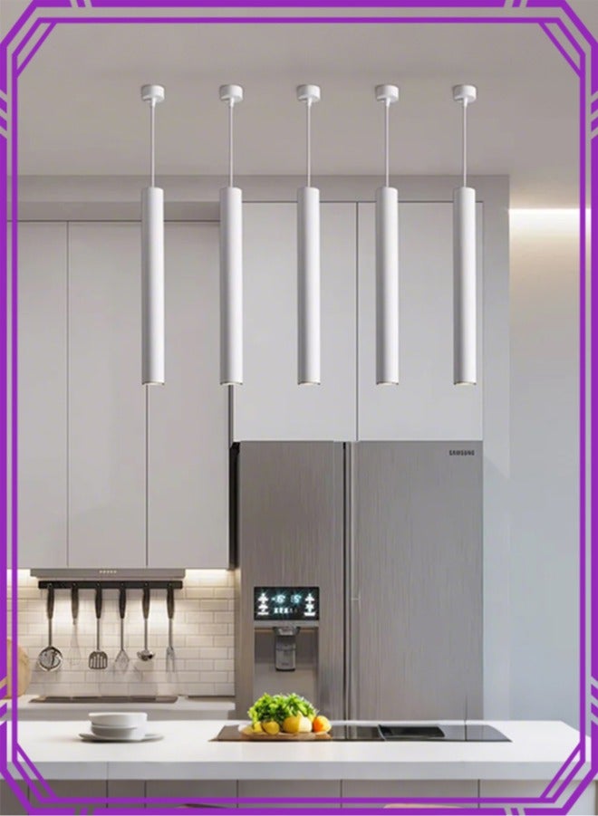 Modern Pendant Light Ceiling Lamp, Warm White, Hanging LED Tube Light, Chandelier Spot Light, for Kitchen, Bedroom, Living Room - Image 1
