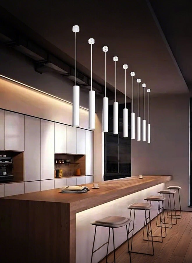 Modern Pendant Light Ceiling Lamp, Warm White, Hanging LED Tube Light, Chandelier Spot Light, for Kitchen, Bedroom, Living Room - Image 5