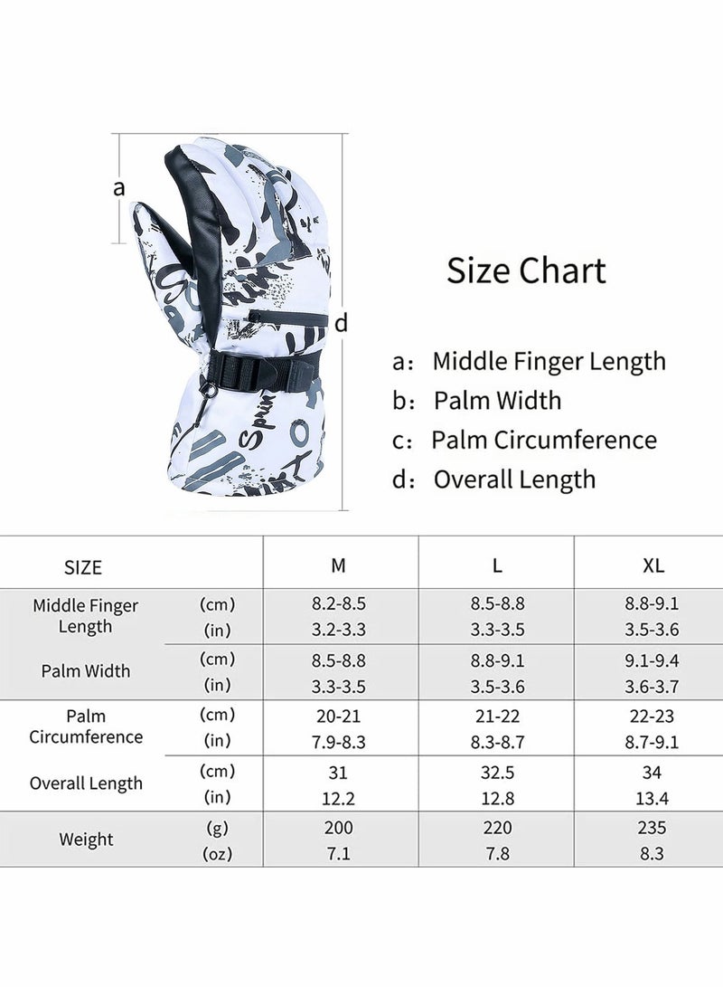 KASTWAVE Snow Ski Gloves Waterproof Windproof Winter Thermal Outdoor Warm Mittens Touch Screen Full Finger Cold Weather Hand for Skiing Driving Running Motorcycle Cycli Men Women - Image 2