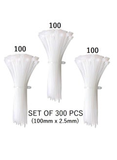 POWER HUB POWER HUB Nylon Cable Ties 100 X 25 mm 300 PiecesSelf Locking Heavy Duty Strong Zip WhiteNatural Color  - Image 2