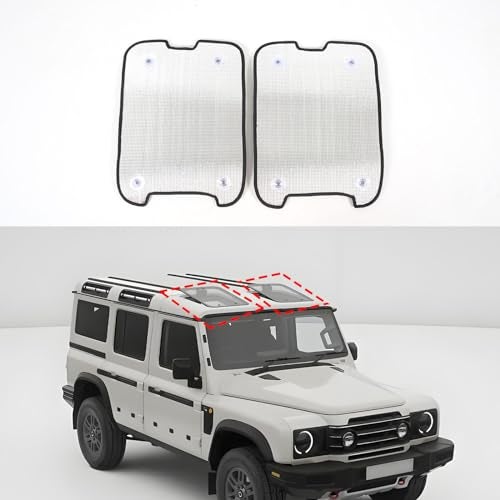 Hudiriy Car Roof Windows Sun Shade Compatible with Ineos Grenadier 2020-2024 Skylight Glass sunshades Foldable UV Reflector Auto Window Sunshade Visor Shield Cover (Style A) - Image 1