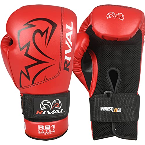 RIVAL Boxing RB1 2.0 Ultra Bag Gloves, Hook and Loop Closure, Super-Resistant Microfiber, High-Density Foam, Breathable Mesh Palm - Image 2