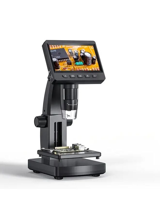 Inskam 4 3 Inch Digital Microscope 1000X Magnification 2MP HD Camera 8 LED Lights Black - Image 1