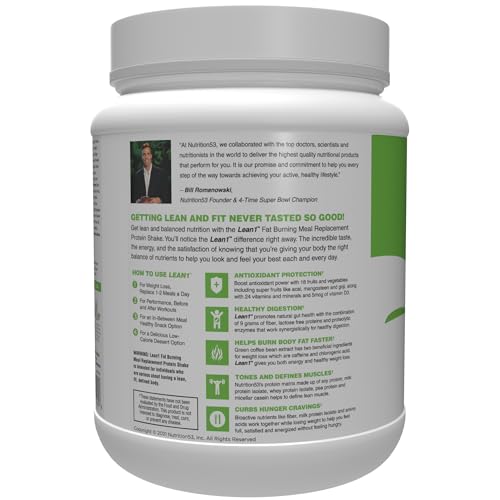 Lean1 Vanilla Meal Replacement Protein Shake 15 Serving Tub - Image 5