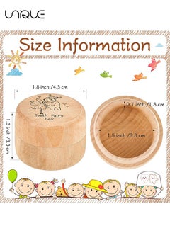 Unique Tooth Fairy Box for Boys and Girls Wooden Baby Teeth Fairy Holder for Kids Tooth Storage and Saver Box Tooth Fairy Keepsake Organizer for Lost Teeth Baby Shower Birthday Gift  - Image 2