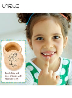 Unique Tooth Fairy Box for Boys and Girls Wooden Baby Teeth Fairy Holder for Kids Tooth Storage and Saver Box Tooth Fairy Keepsake Organizer for Lost Teeth Baby Shower Birthday Gift  - Image 4
