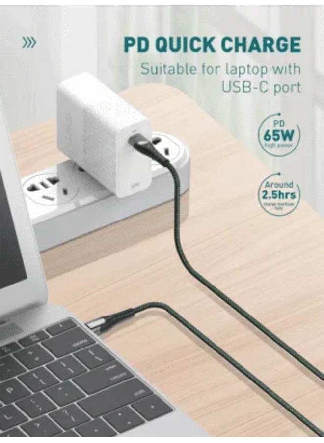 لدنيو كابل شحن سريع ونقل بيانات Ldnio LC102 بمنفذ USB-C إلى USB-C، بطول 2 متر - Image 5
