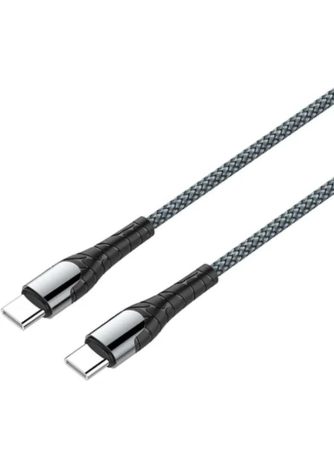 لدنيو كابل شحن سريع ونقل بيانات Ldnio LC102 بمنفذ USB-C إلى USB-C، بطول 2 متر - Image 3