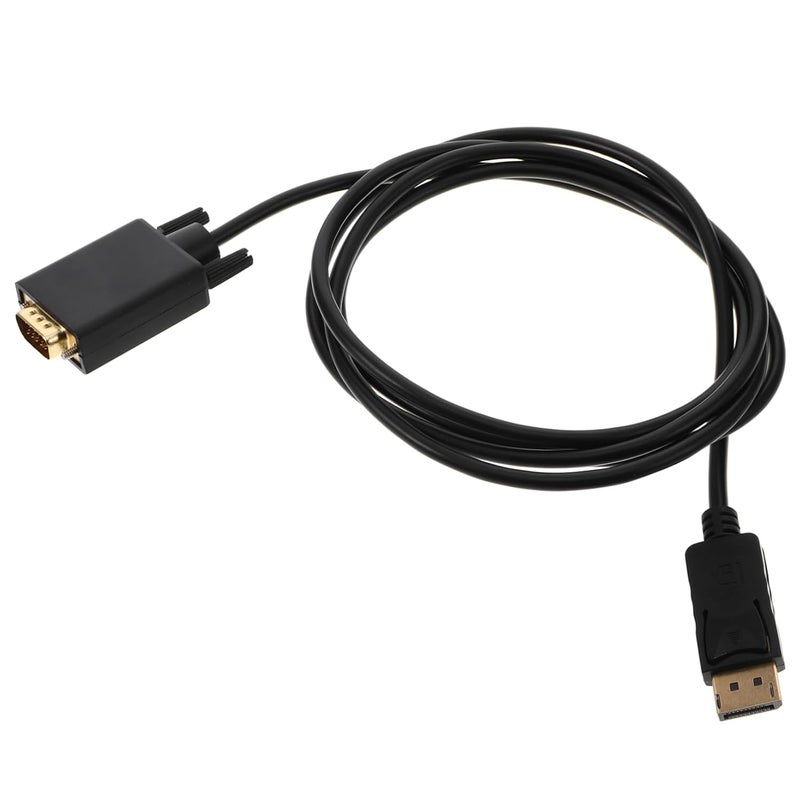 DisplayPort to VGA Cable 1.8m High-Performance Video Converter for Laptop Monitor Projector 1080p Resolution Compatible DisplayPort Devices - Image 1