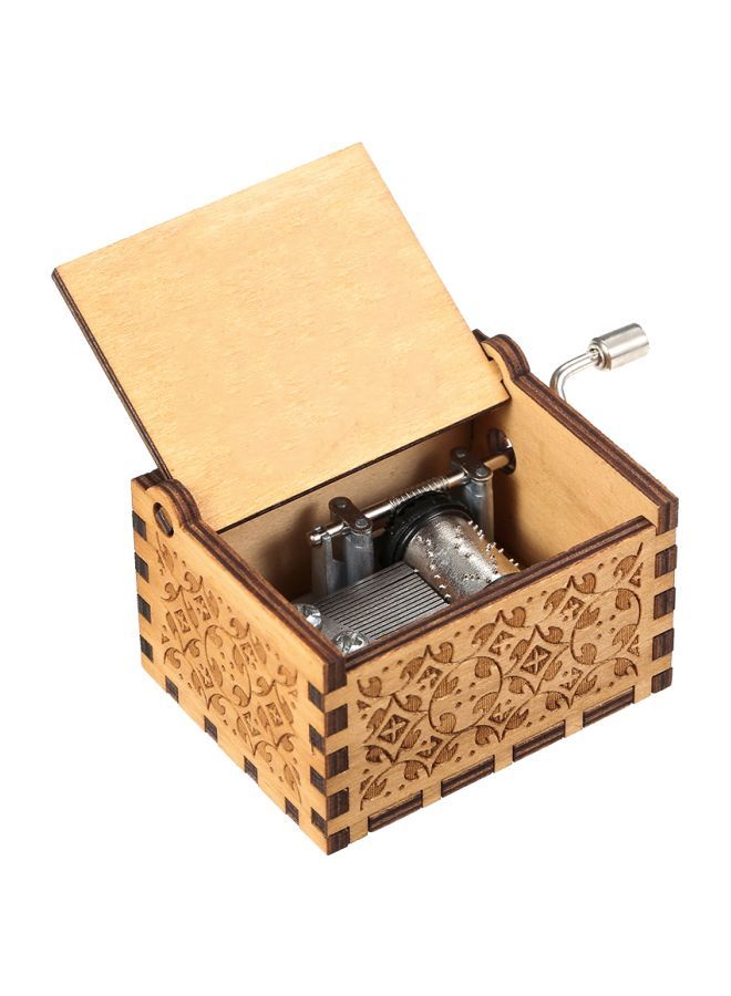 NIBEMINENT To My Mom Themed Wooden Musical Box Brown/Silver - Image 1