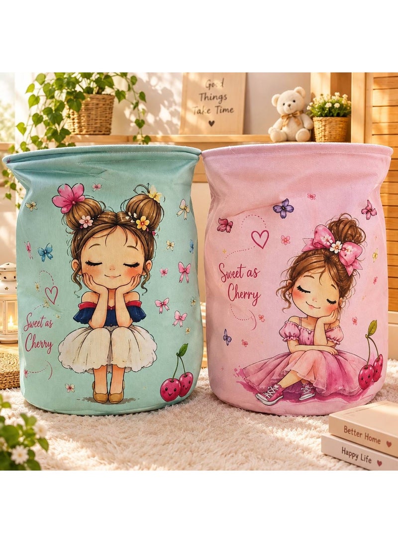 سبت تخزين البنوتة Sweet as Cherry   خلي ترتيب وتنظيم أوضة الأطفال أحلى مع التصميمات الكيوت دي - Image 1
