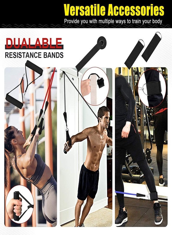 MORIKUS Resistance Exercise Bands with Door Anchor, Handles, Waterproof Carry Bag, Legs Ankle Straps for Resistance Training, Physical Therapy, Home Workouts, Resistance Band (Rubber) - Image 4
