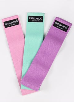KANGAROO 3-Piece Exercise Resistance Loop Bands Set 25x2x13cm  - Image 1