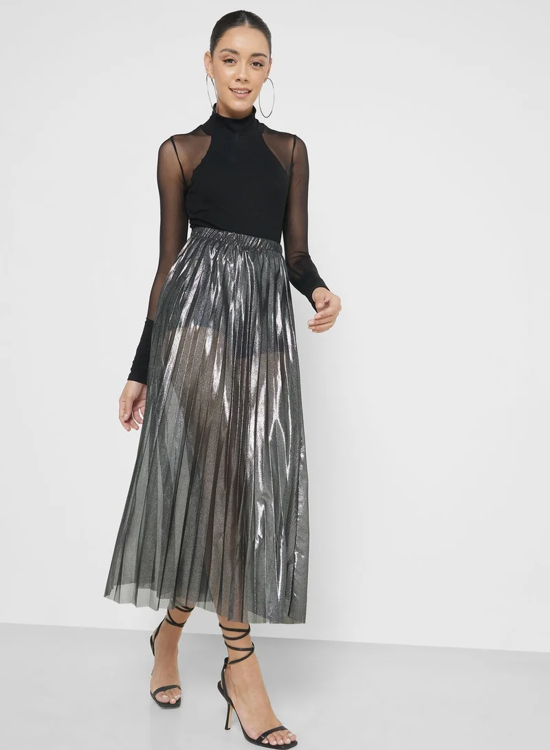 TOPSHOP High Waist Pleated Skirt