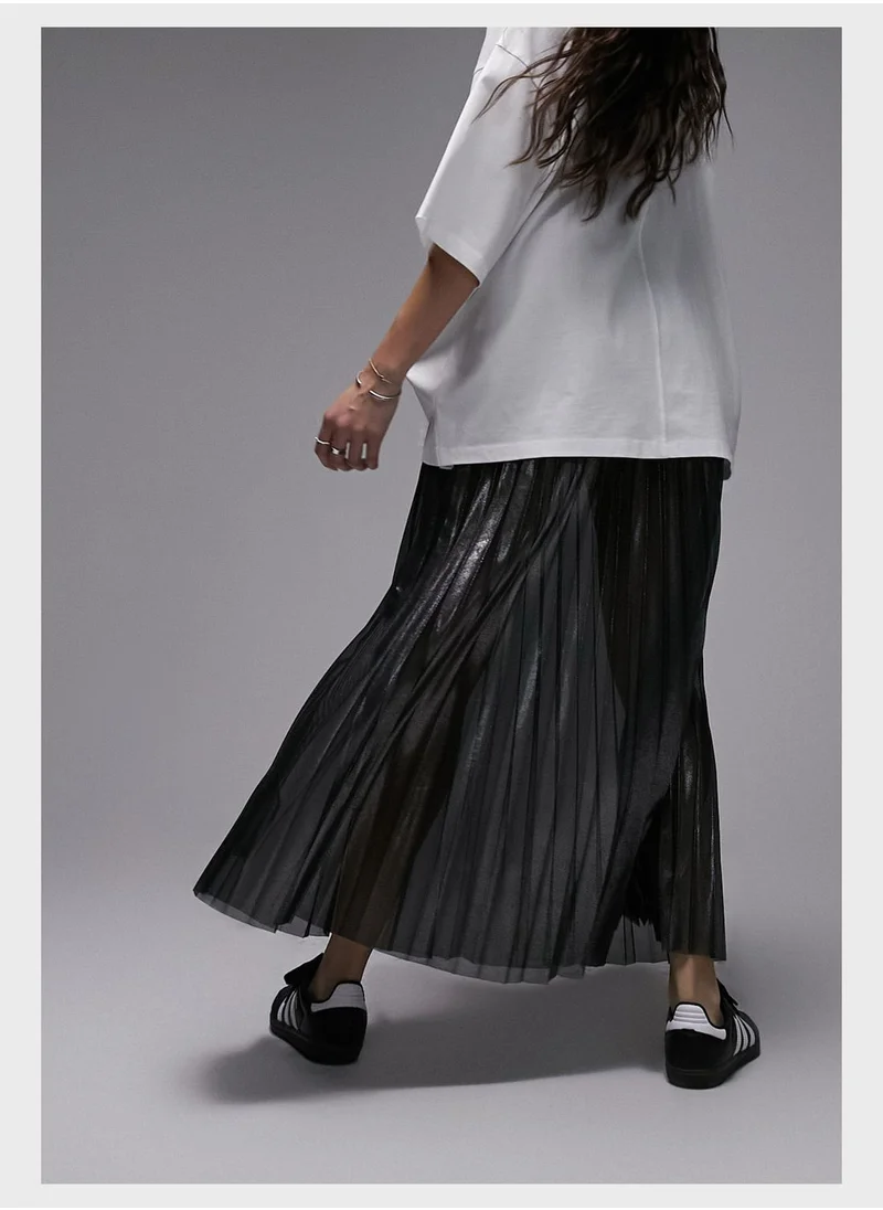 TOPSHOP High Waist Pleated Skirt