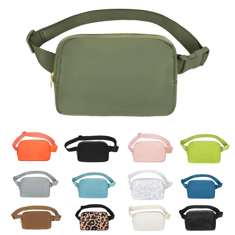 VOROLO Fanny Pack For Women And Men Crossbody Bag Belt Bag with Adjustable Strap Graduation Gifts Khaki Green - Image 2