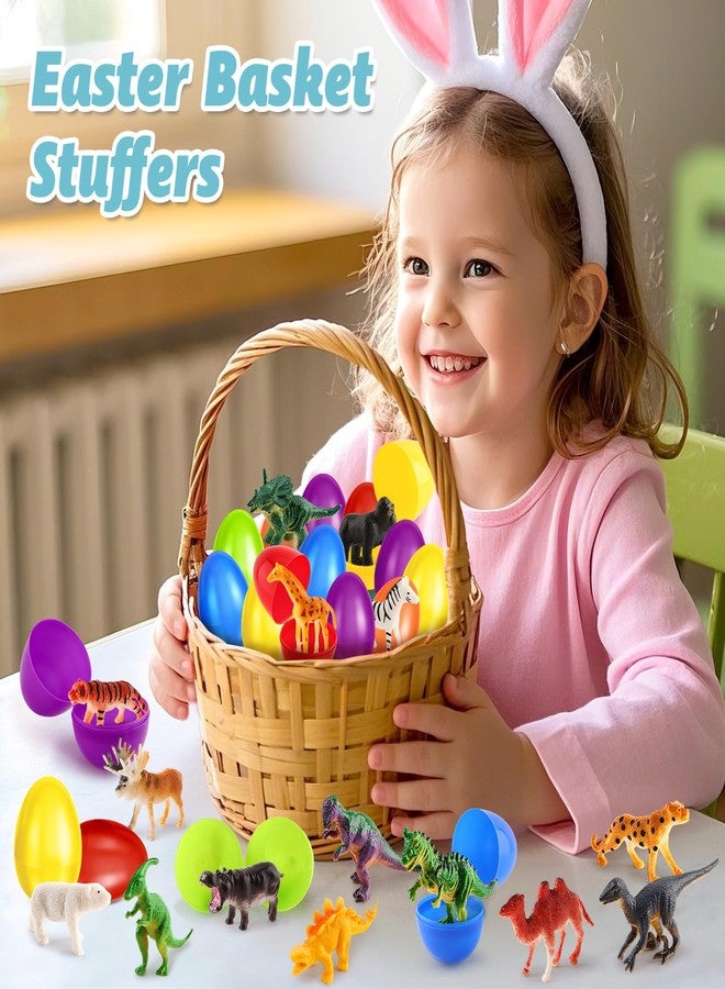 spring flower SpringFlower Easter Egg Filled With Animal Dinosaur Toy,Easter Basket Stuffers for Kids, Easter Egg Hunt Game, Basket Essentials,Easter Party Favor Supplies Classroom Rewards - Image 2