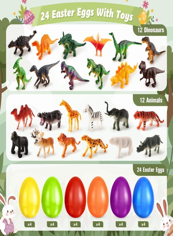 spring flower SpringFlower Easter Egg Filled With Animal Dinosaur Toy,Easter Basket Stuffers for Kids, Easter Egg Hunt Game, Basket Essentials,Easter Party Favor Supplies Classroom Rewards - Image 3