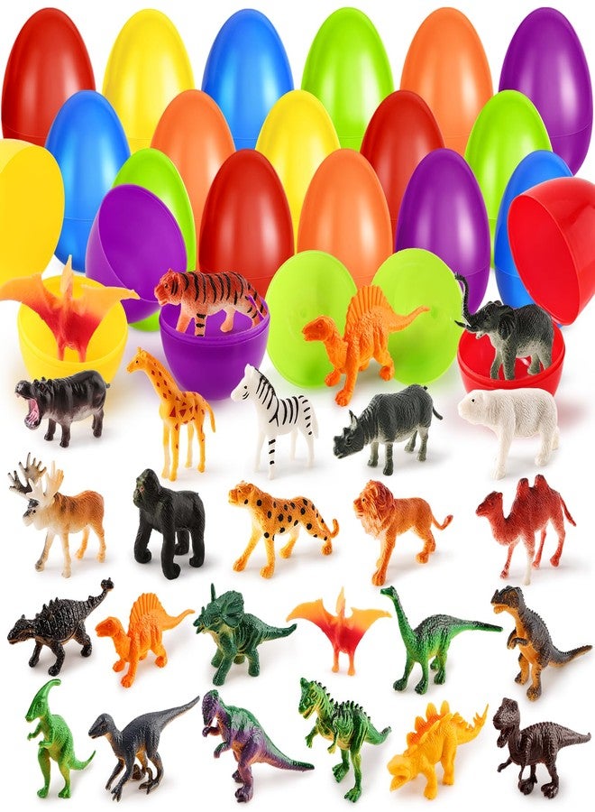 spring flower SpringFlower Easter Egg Filled With Animal Dinosaur Toy,Easter Basket Stuffers for Kids, Easter Egg Hunt Game, Basket Essentials,Easter Party Favor Supplies Classroom Rewards - Image 1