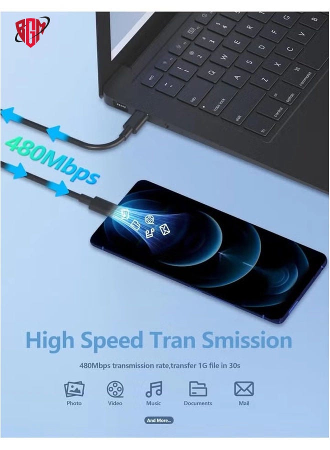 BGM 2024 New 45W Type C Super Fast PD 3.0 Charger for Samsung S24 Ultra/S24/S23 Ultra/S23/S22 Ultra/S22/S21/S20, Z Fold 6/5/4, Z Flip 6/5/4, Galaxy Tab S9/S8/S7, A9 Adapter with 5A USB-C to C Cable - Image 3