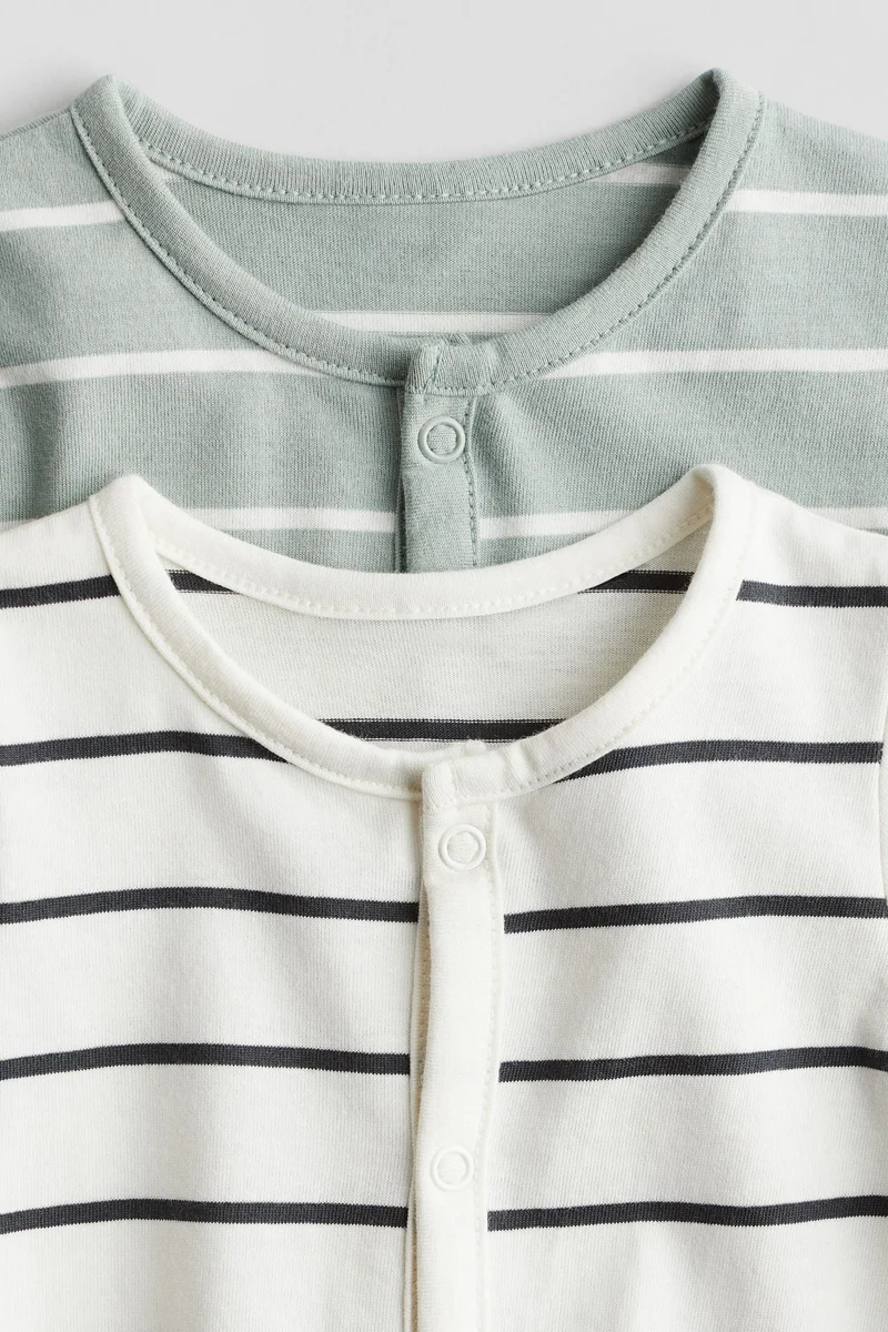 H&M 2-pack cotton sleepsuits