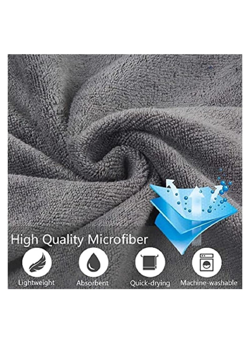 Fabienne 2-Piece Microfiber Bath Towel 70*140cm, Soft, Durable, Super Absorbent and Fast Drying, Grey  - Image 3