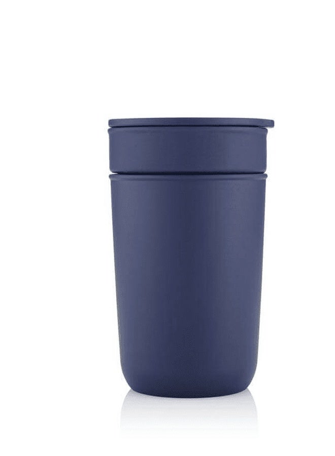 Hans Larsen SAVONA - Hans Larsen Premium Ceramic Tumbler With Recycled Protective Sleeve - Blue - Image 1