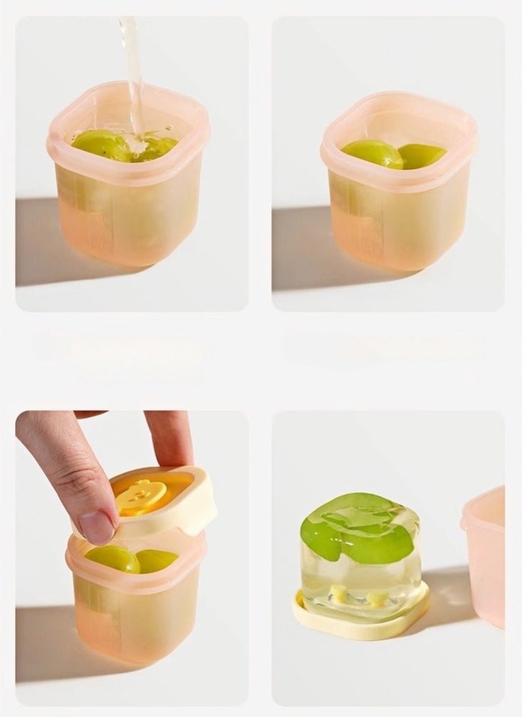 RAKAY 8 PCS Baby Food Containers, Reusable Infant Food Storage Jars with Timed Tray, Small Snack Container with Lids for Infant & Babies，Microwave Safe, Heat Resistant to 200°C, Freezer Safe with Silicone Lids - Image 5