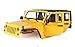 YSKMLOLP 110 RC Car Hard Body Shell Kit Jeep Body Open Car Shell Kit 313mm Wheelbase for RC Crawler Axial SCX10 90046 90047 RGT EX86100Yellow - Image 3