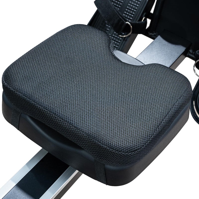 UTRYUP Rowing Machine Seat Cushion Custom Memory Foam for Perfectly Fit Washable Cover with AntiSlip Fastening Strap Compatible UTRYUP Concept 2 and Other Row Machines Rower Accessories Black - Image 2