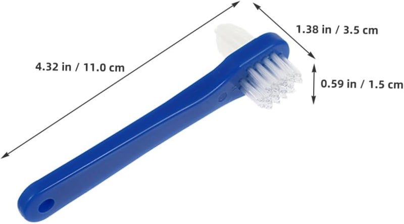 ORFOFE 8pcs Denture Toothbrush Extra Soft for Adults Dental Brush for False Teeth Brush Dual Heads Portable Accessory Kit - Image 2