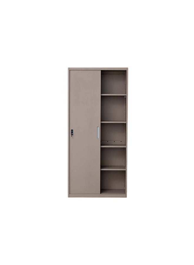 السعادة هوم  دولاب مكتبى حديد - 40×85×180 سم - بيج - Image 2