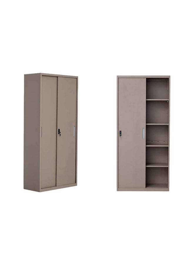 السعادة هوم  دولاب مكتبى حديد - 40×85×180 سم - بيج - Image 3