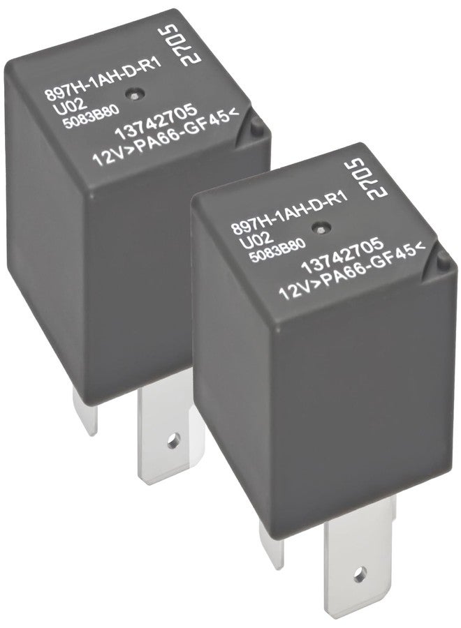 Casalytics Relay 897H-1AH-D-R1 U02 13742705 (Pack of 2), 12V 4Pins Plug in High Power Mini Automotive Relay - 12VDC 70A 13306943 - Image 1