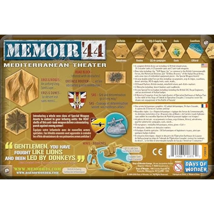 Asmodee Days Of Wonder Memoir 44  Mediterranean Theater - Image 5