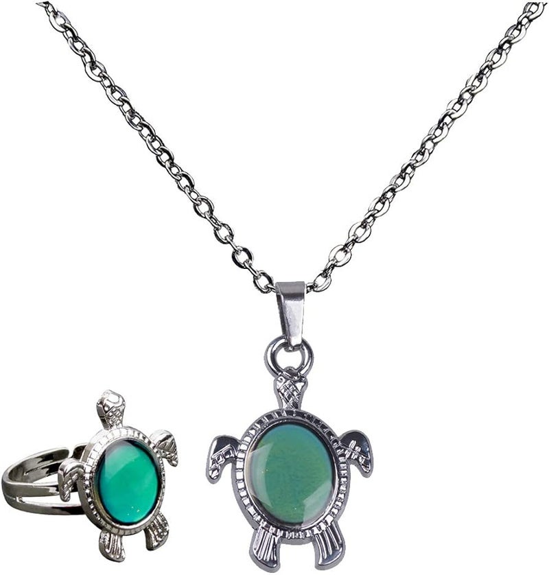 klarako Stainless Steel Cute Turtle Pendant Color Changing Mood - Image 1
